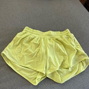 Lululemon lime green hotty hot shorts